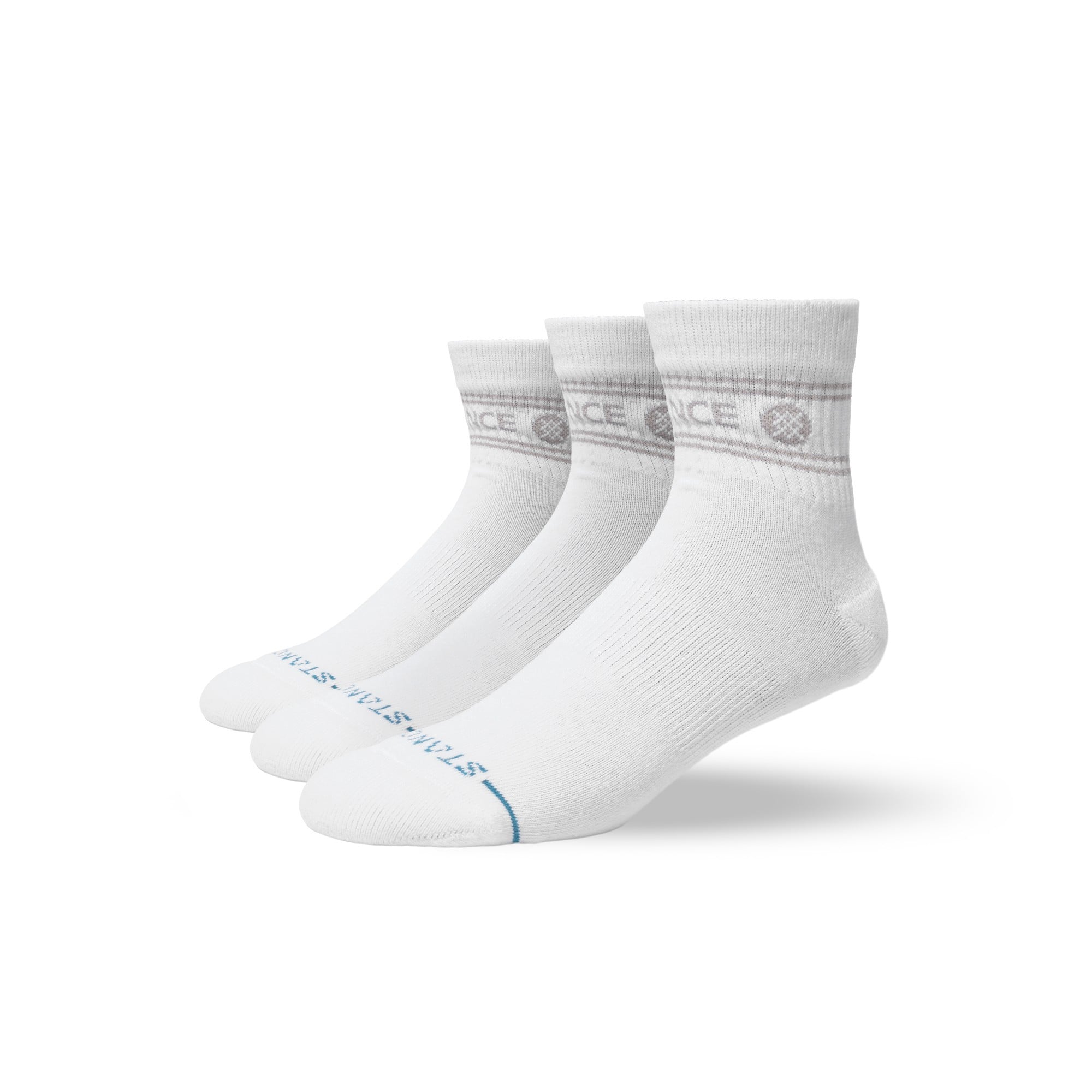 STANCE SOCK 3 PACK QUARTER VITAL WHITE - 1