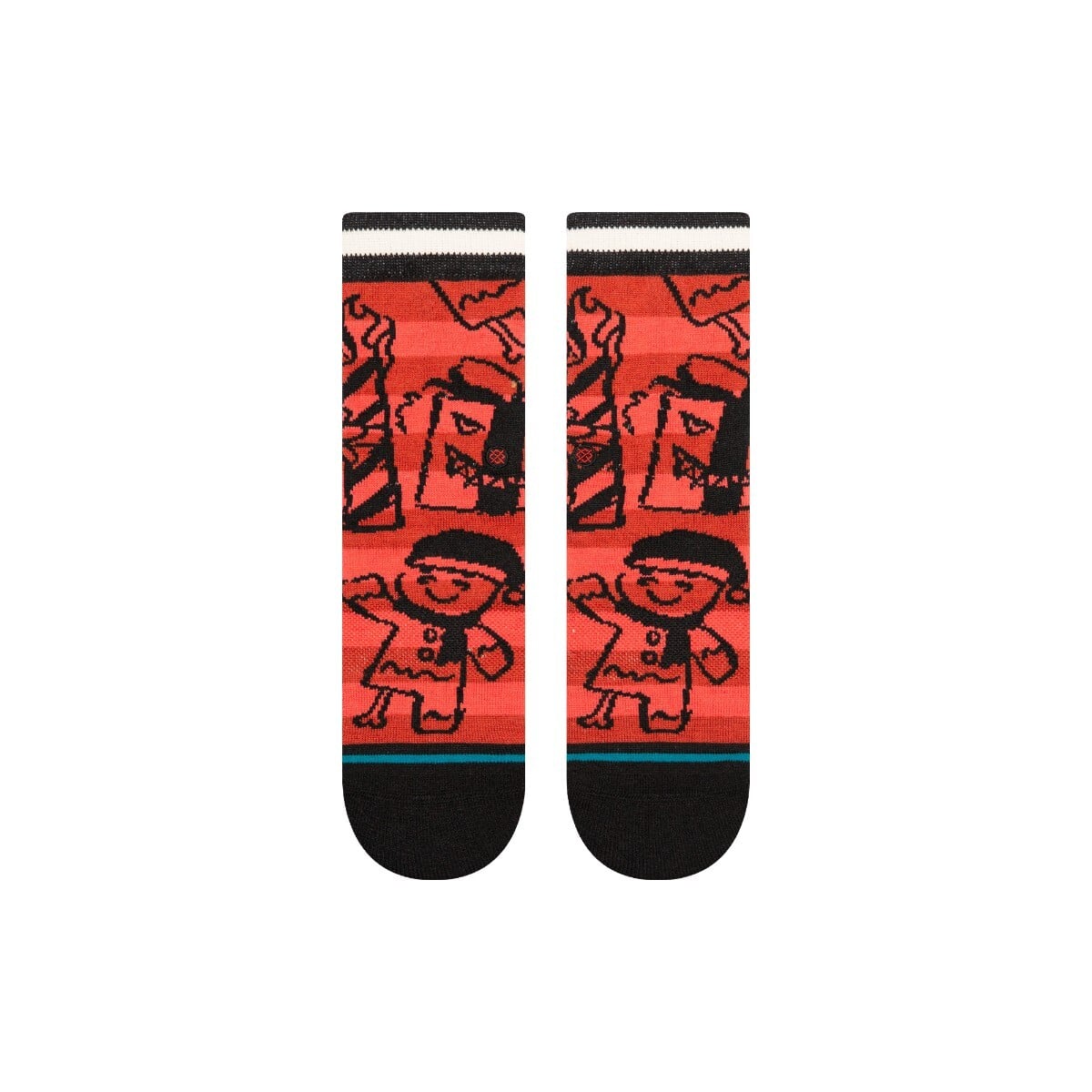 STANCE SOCK KIDS MERRY MENACE RED - 2
