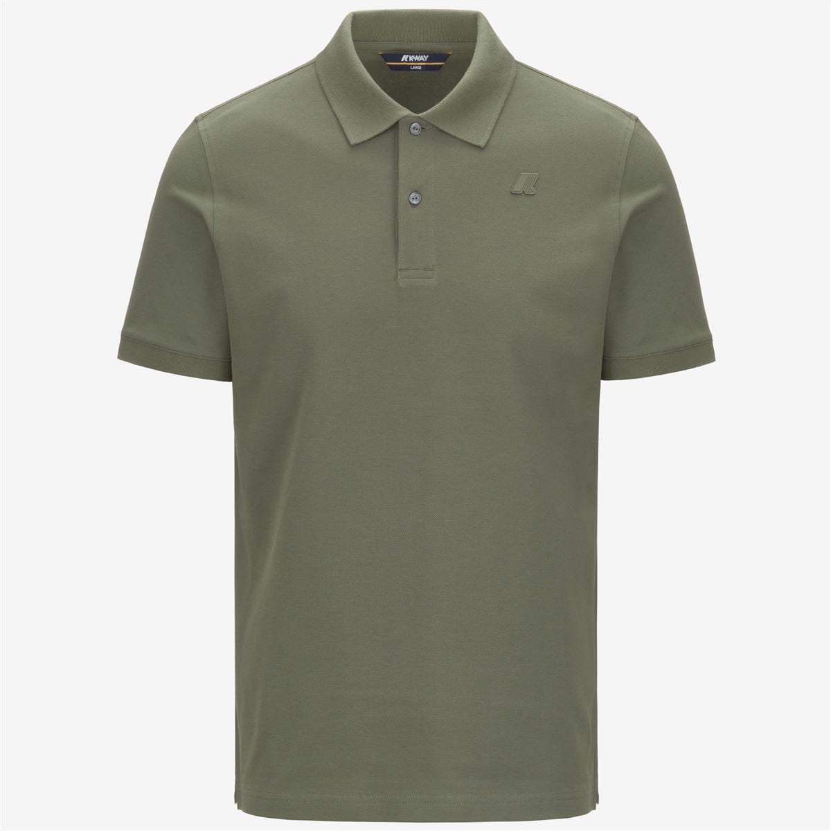 POLERA K-WAY MEN AMEDEE PIQUE GREEN LICHEN - 1