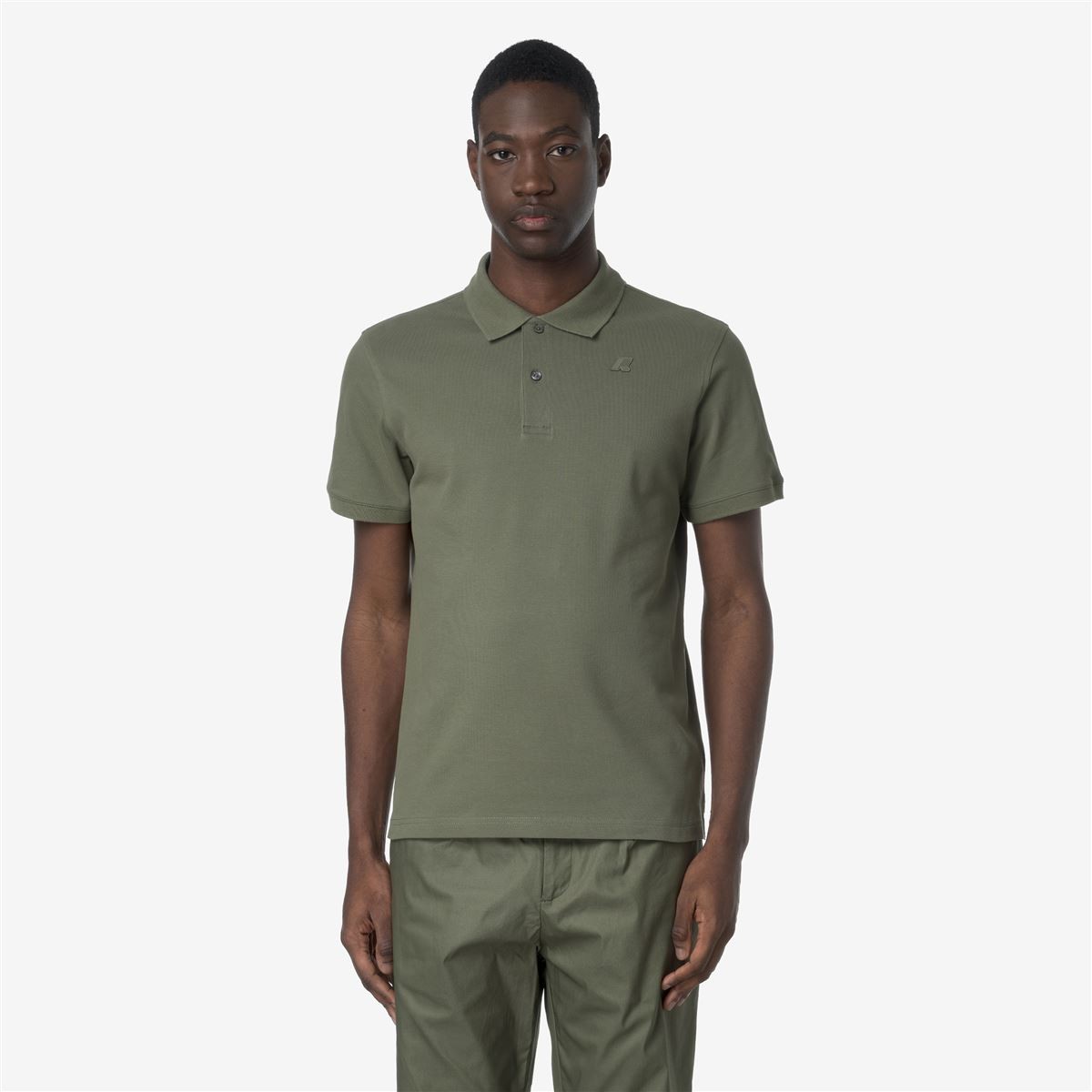 POLERA K-WAY MEN AMEDEE PIQUE GREEN LICHEN - 2