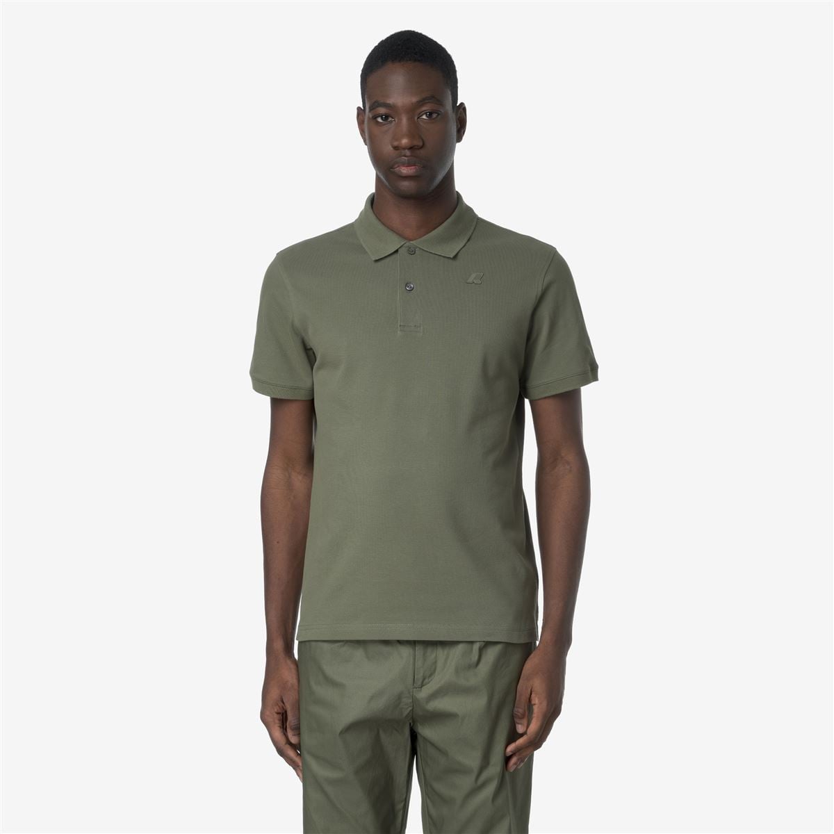 POLERA K-WAY MEN AMEDEE PIQUE GREEN LICHEN - 2