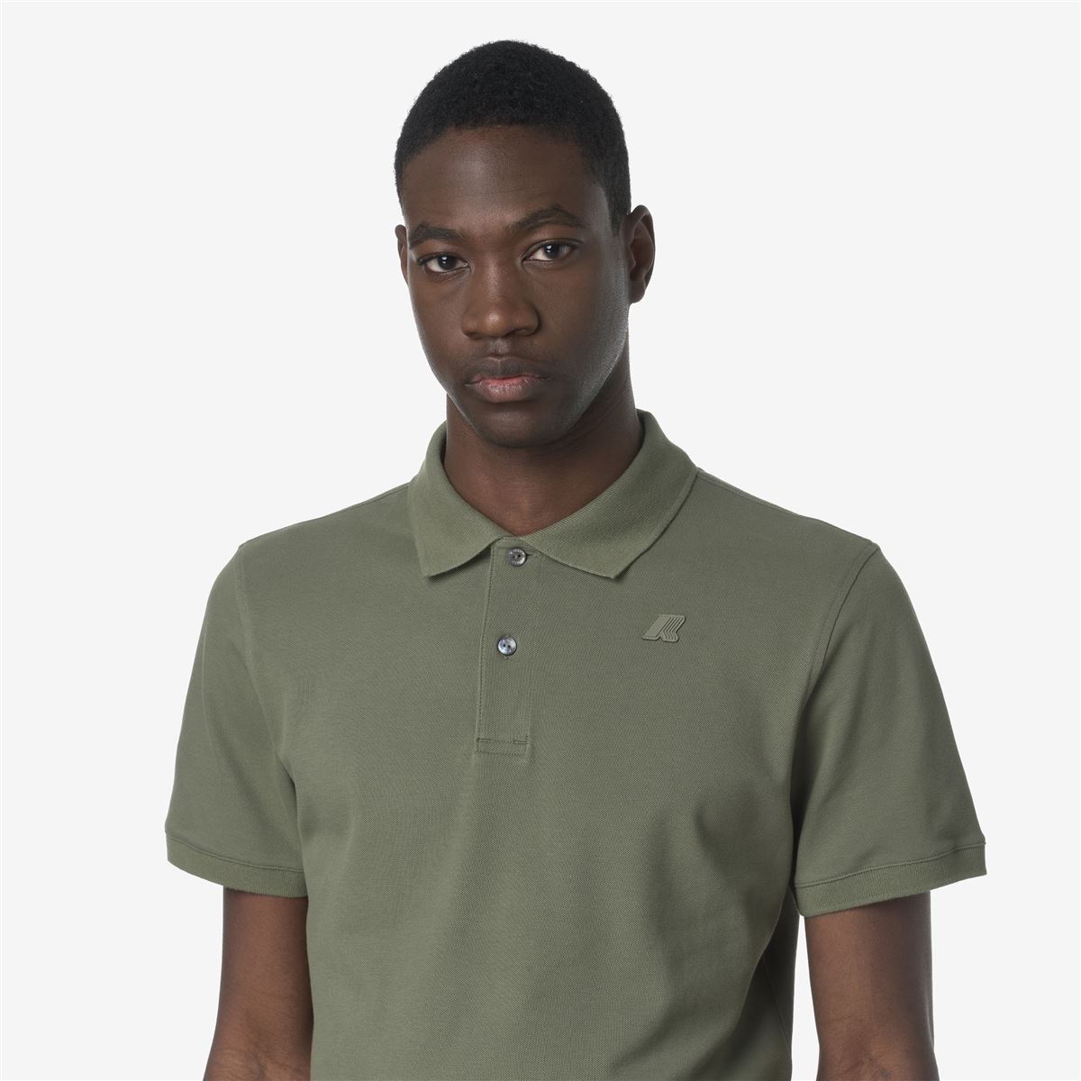 POLERA K-WAY MEN AMEDEE PIQUE GREEN LICHEN - 5