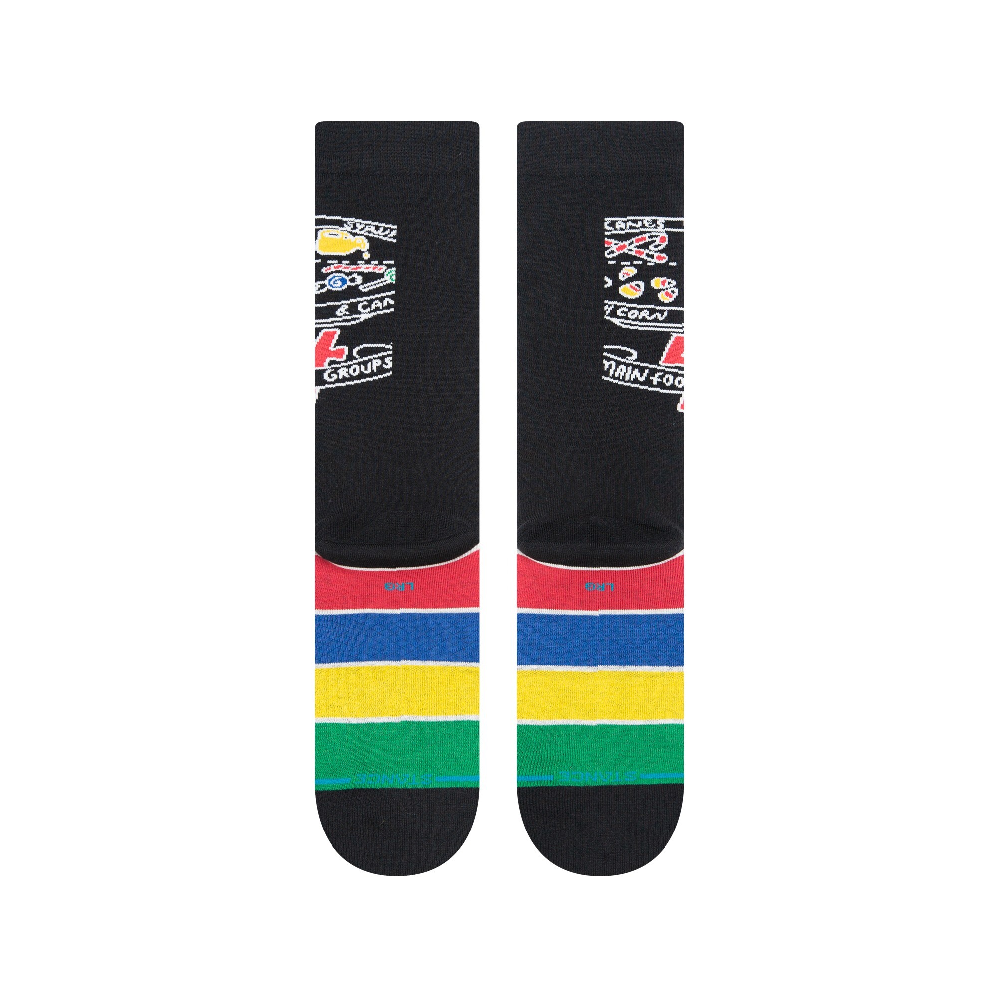STANCE SOCK UNISEX FOOD GROUPS BLACK - 3