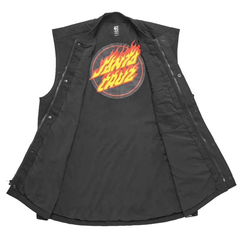 CHAQUETA SANTA CRUZ FLAME VEST BLACK - 2