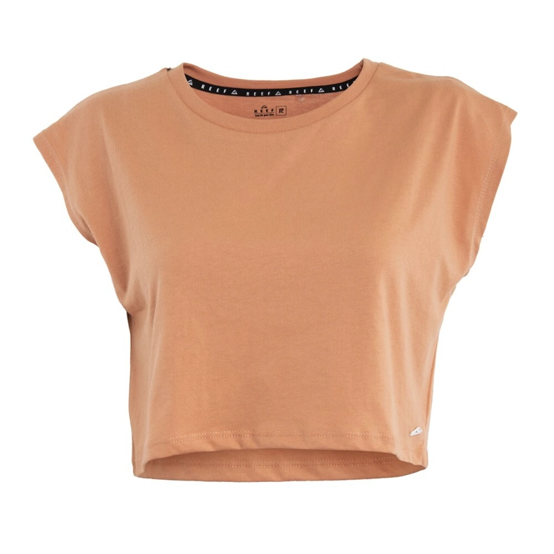 POLERA KIDS CROP TOP ORANGE PINK PALM CALIFORNIA - 1