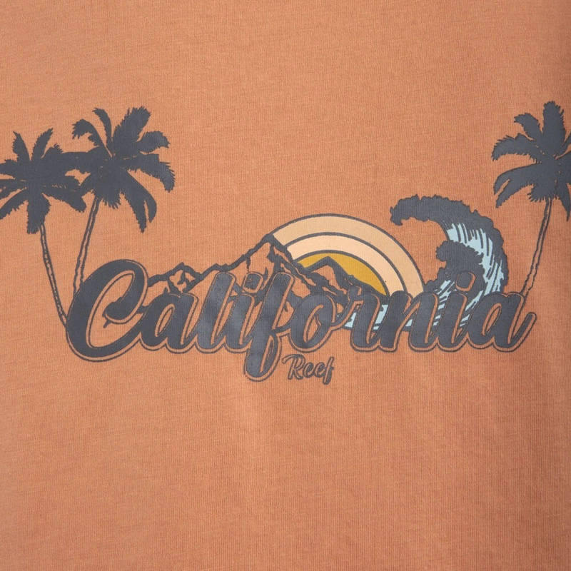 POLERA KIDS CROP TOP ORANGE PINK PALM CALIFORNIA - 4