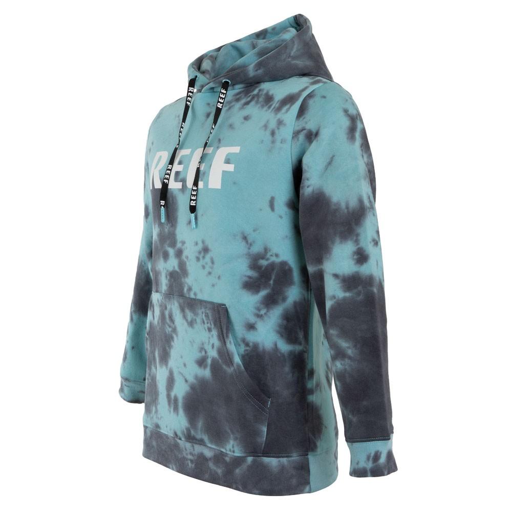 POLERON KIDS HOODIE TIE DYE AQUA BLACK - 2