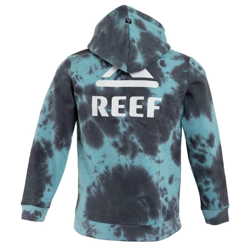 POLERON KIDS HOODIE TIE DYE AQUA BLACK - 3
