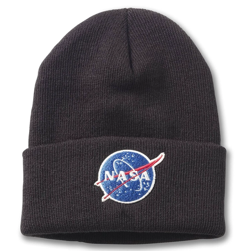 GORRO NASA CUFFED KNIT BLACK - 1