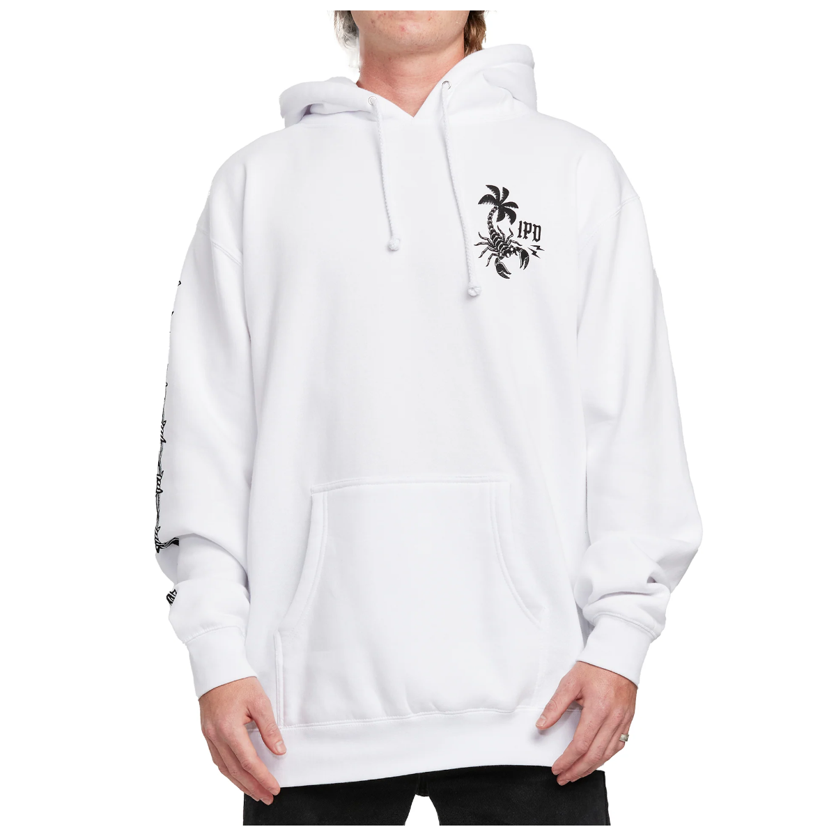 POLERON HOODIE IPD DUALITY FLEECE WHITE - 1