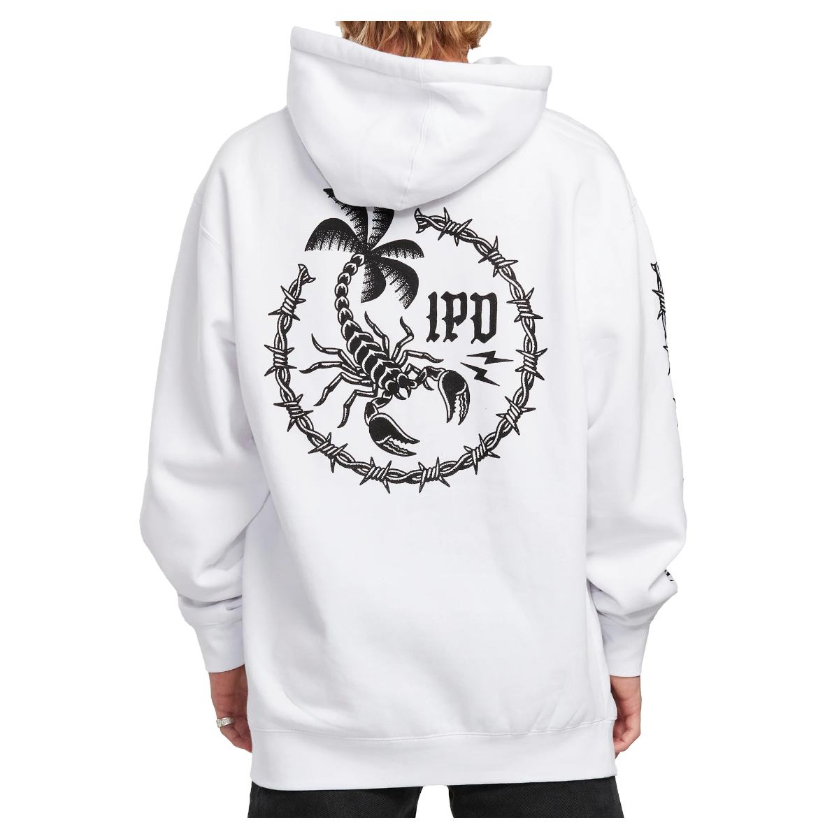 POLERON HOODIE IPD DUALITY FLEECE WHITE - 3
