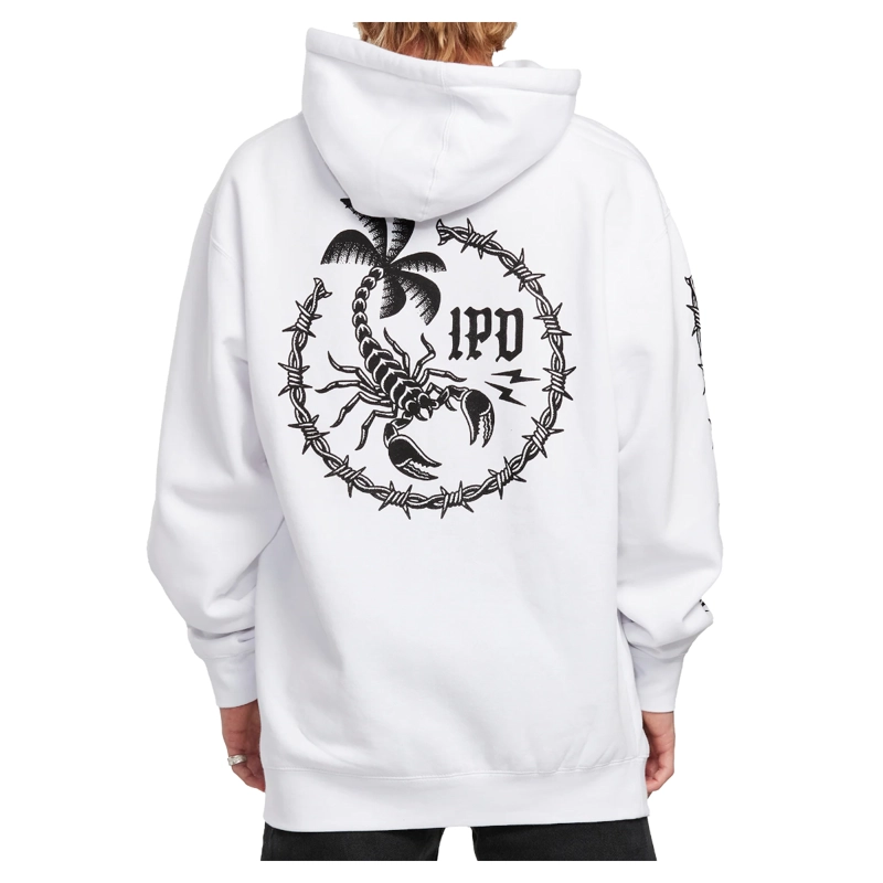 POLERON HOODIE IPD DUALITY FLEECE WHITE - 3