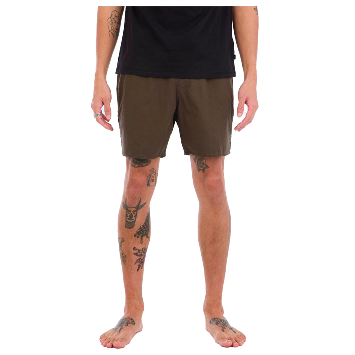 SHORT MEN IPD FOUNDATION E-WAIST WALKSHORT OLIVE - 3