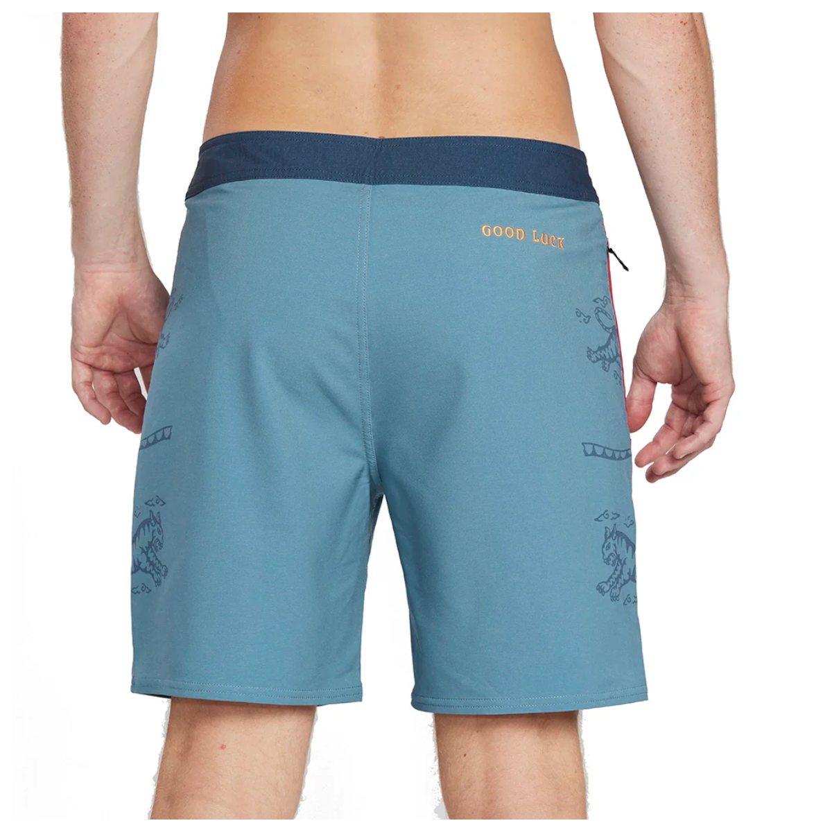 TRAJE DE BAÑO MEN IPD GOOD LUCK 18' 1 FIT MOODY BLUE - 3