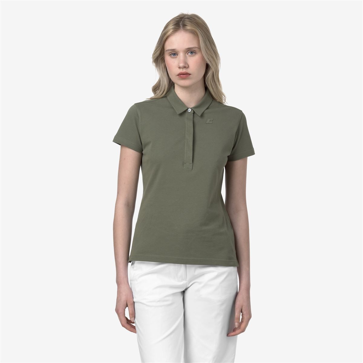 POLERA K-WAY WOMEN AMEDEA PIQUE GREEN LICHEN - 2