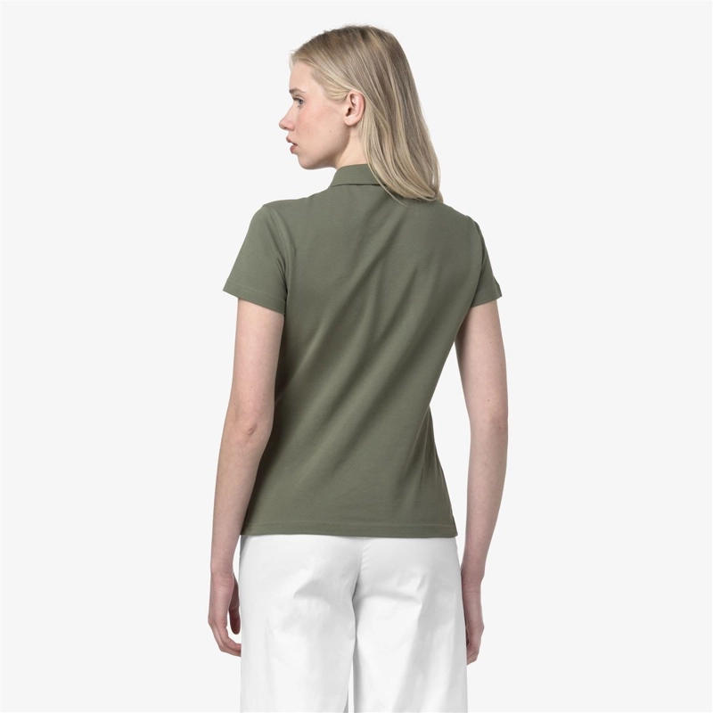 POLERA K-WAY WOMEN AMEDEA PIQUE GREEN LICHEN - 4