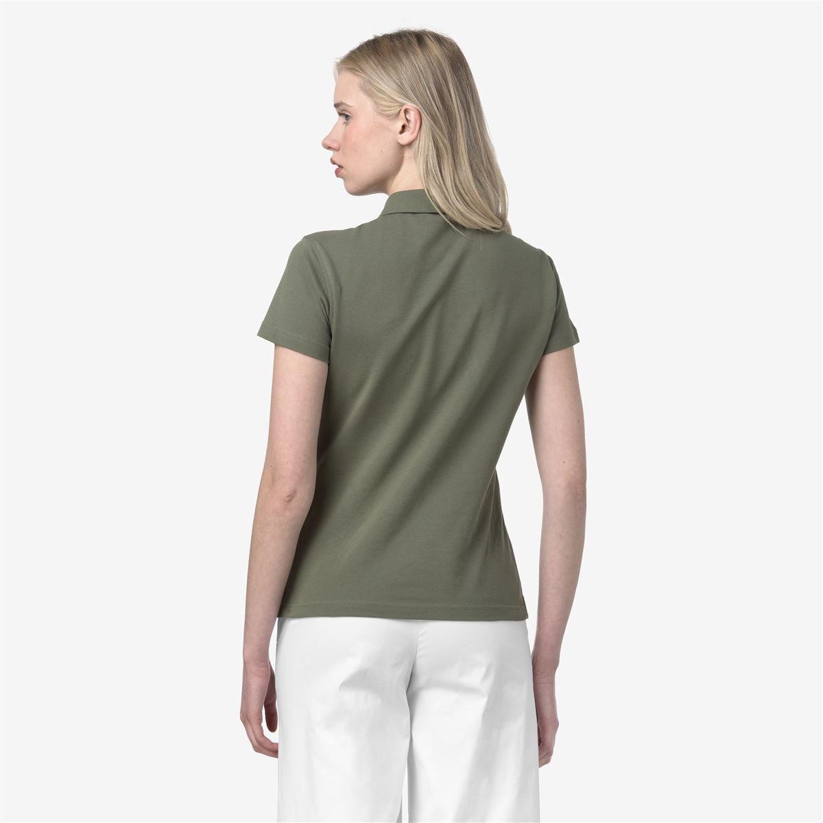 POLERA K-WAY WOMEN AMEDEA PIQUE GREEN LICHEN - 4
