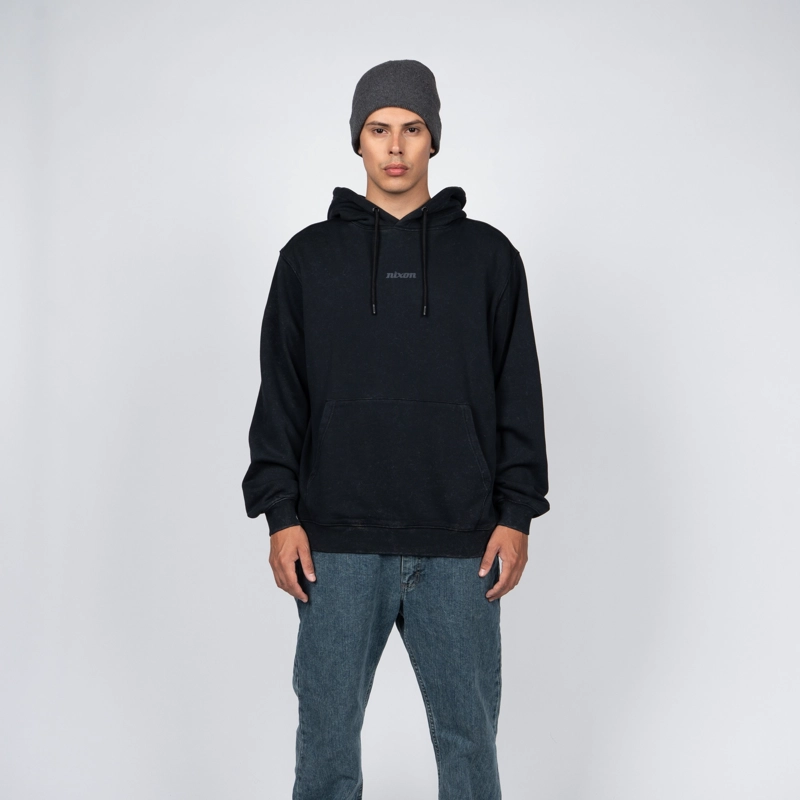 POLERON HOODIE NIXON MEN TINY LOGO BLACK - 1