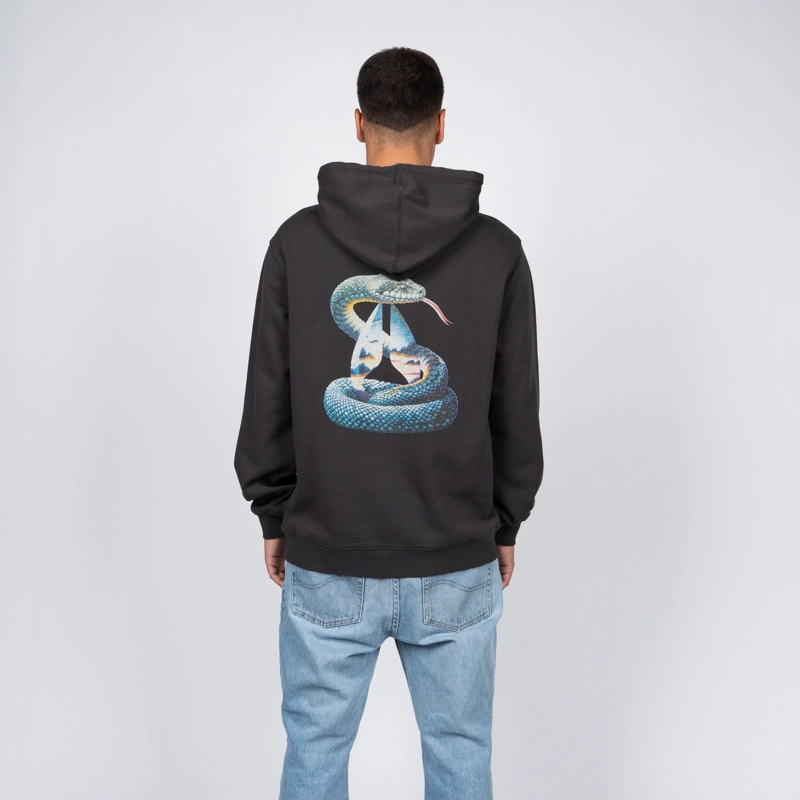 POLERON HOODIE NIXON MEN BLUE SNAKE BLACK - 2