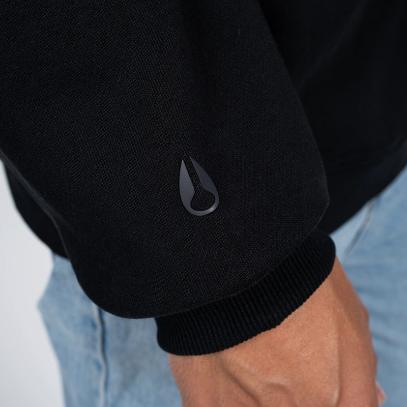 POLERON HALF ZIPPER NIXON MEN TINY LOGO BLACK - 3