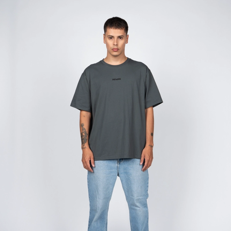 POLERA NIXON MEN TINY LOGO GREEN - 1