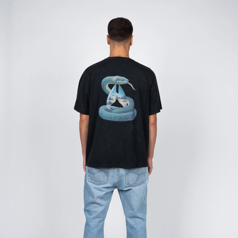 POLERA NIXON MEN BLUE SNAKE BLACK - 2