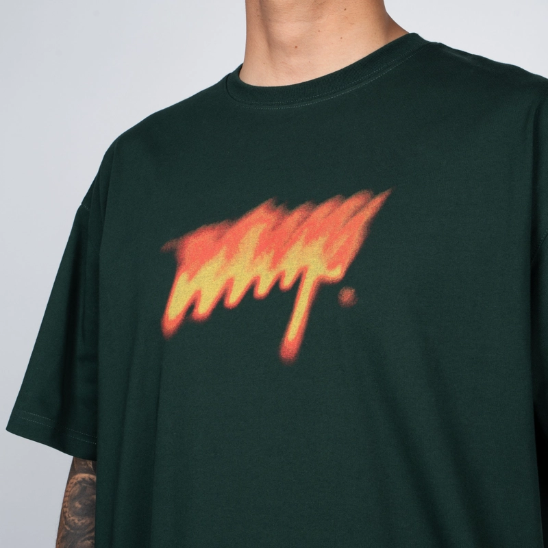 POLERA WHATUP FLAME LOGO GREEN - 3
