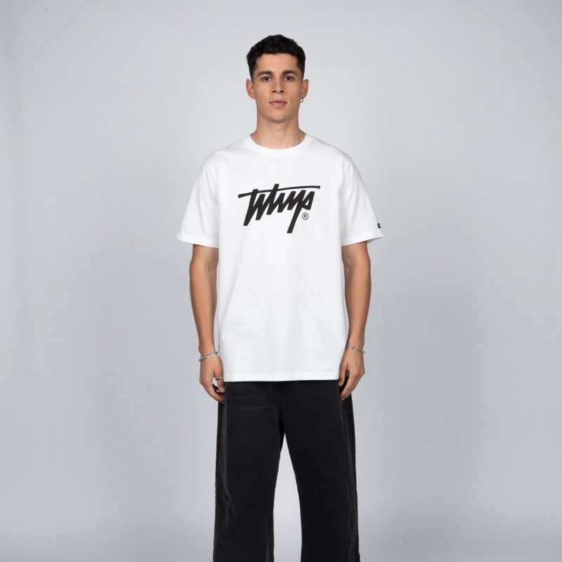 POLERA WHATUP CLASSIC ICON WHITE BLACK - 1