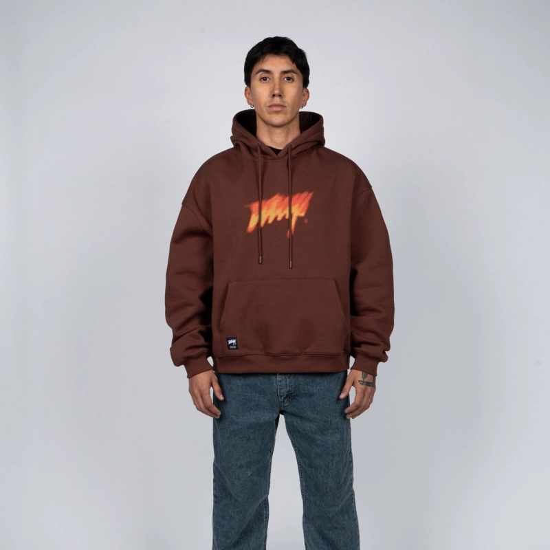 POLERON WHATUP FLAME LOGO BROWN - 1