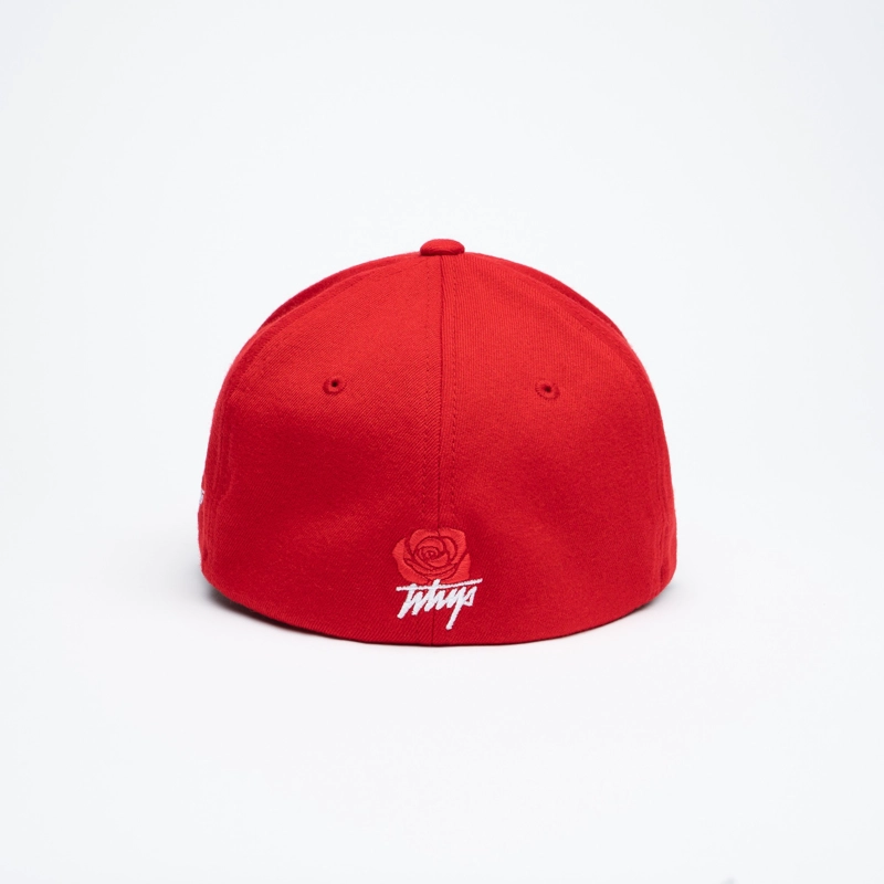 JOCKEY WHATUP TINY LOGO RED WHITE FITTED - 2