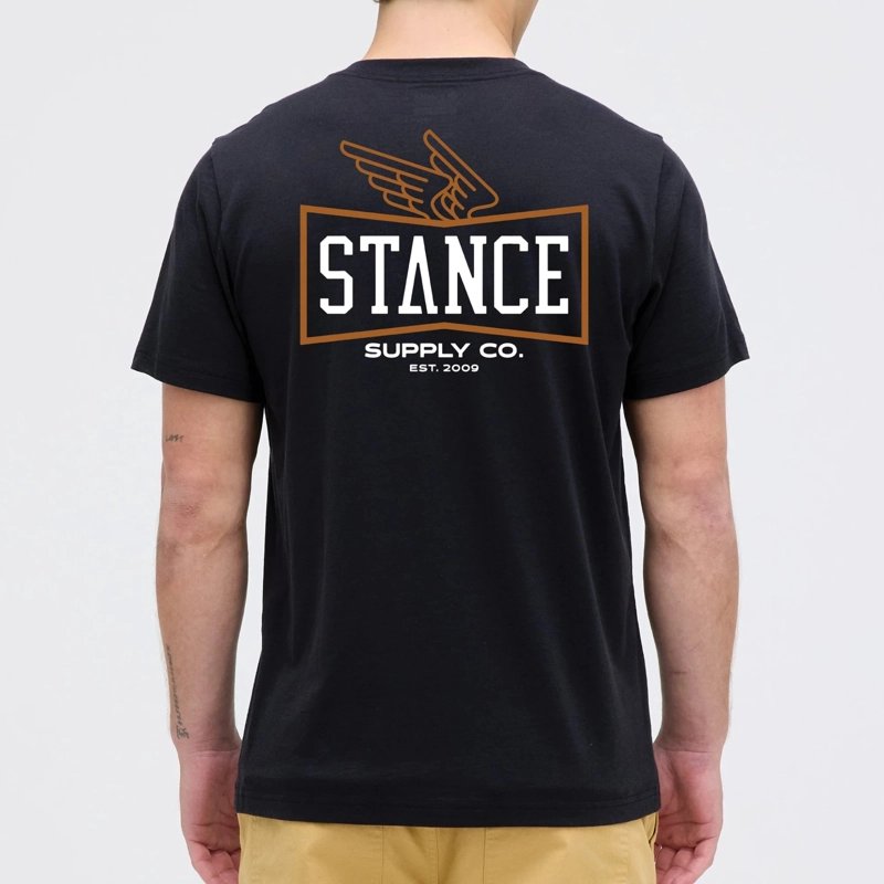 POLERA STANCE WINGED BLACK - 2