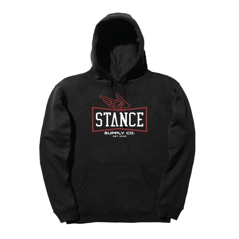 POLERON HOODIE WINGED BLACK - 1