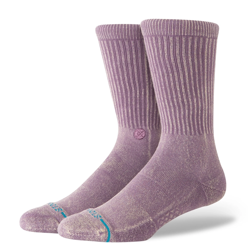 STANCE SOCKS ICON DYED CREW PLUM - 1