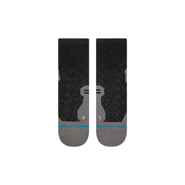 STANCE SOCKS POWDER SPLIT LIGHT QUARTER BLACK - 2