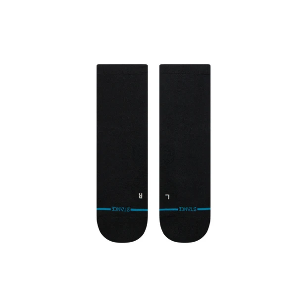 STANCE SOCKS RUN LIGHT QUARTER BLACK - 2