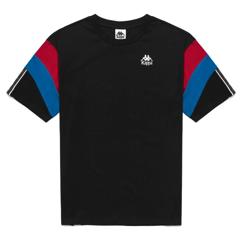 POLERA KAPPA 222 BANDA OTTO BLACK RED RACING BLUE - 2