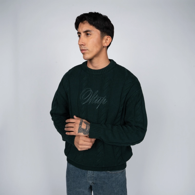 SWEATER WHATUP DARK GREEN - 3