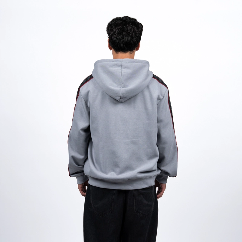 POLERON KAPPA FULL ZIPPER GREY BANDA BLACK - 2