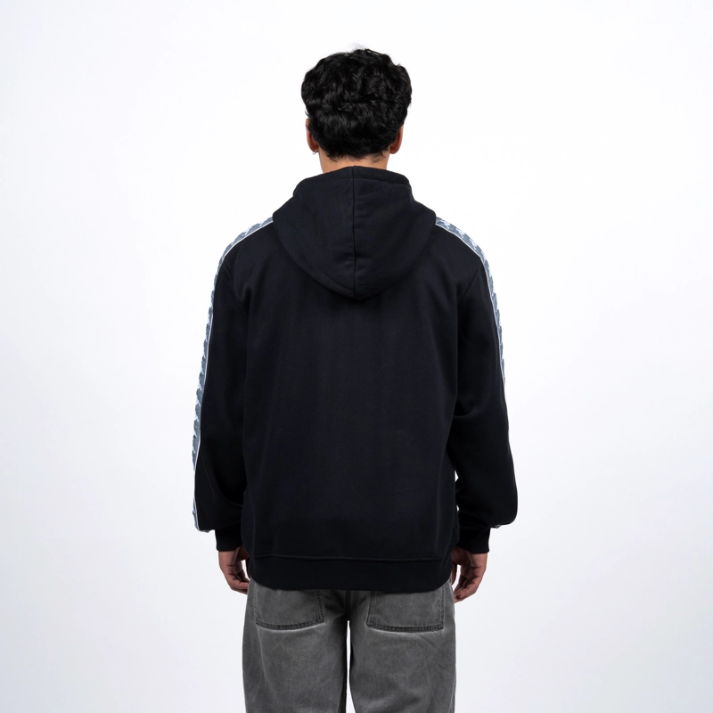 POLERON KAPPA FULL ZIPPER BLACK BANDA GREY - 2