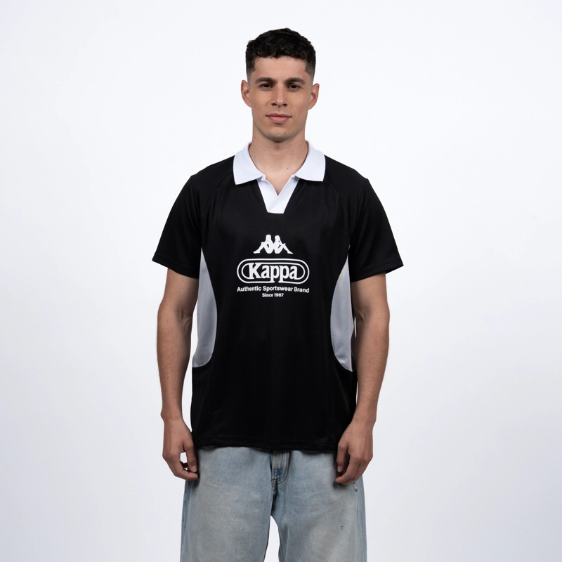 POLERA KAPPA MEN BLACK GREY WHITE - 1