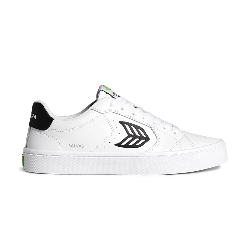ZAPATILLA CARIUMA UNISEX SALVAS LEATHER WHITE BLACK - 1