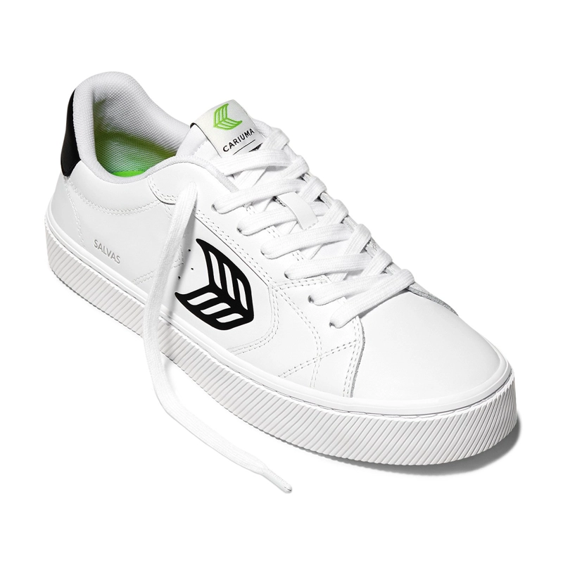 ZAPATILLA CARIUMA UNISEX SALVAS LEATHER WHITE BLACK - 2