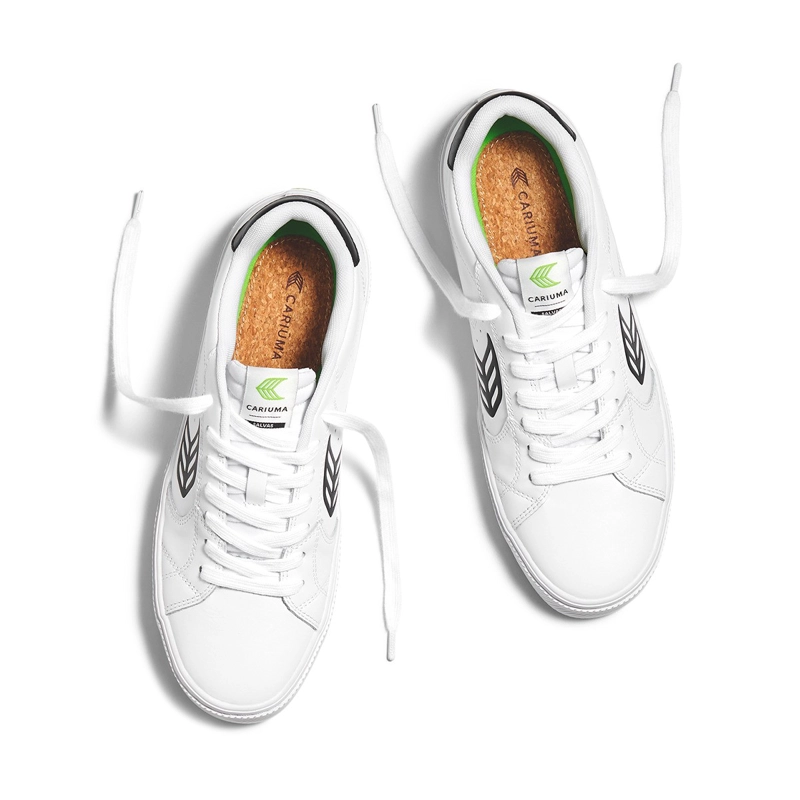 ZAPATILLA CARIUMA UNISEX SALVAS LEATHER WHITE BLACK - 3