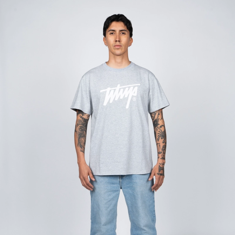 POLERA WHATUP CLASSIC ICON GREY WHITE - 1