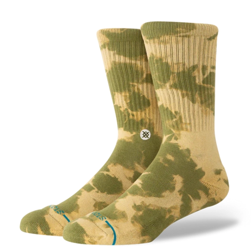 STANCE SOCKS SPOTTY DYE CREW OLIVE - 1