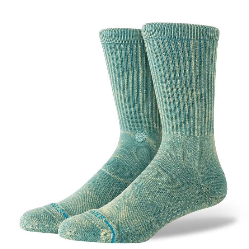 STANCE SOCKS ICON DYED CREW TEAL - 1