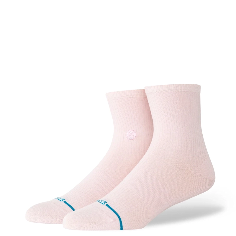 STANCE SOCKS WOMEN FINE RIB QUARTER PINK - 1