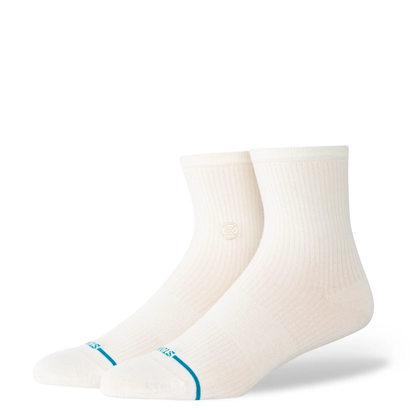 STANCE SOCKS WOMEN FINE RIB QUARTER IVORY - 1