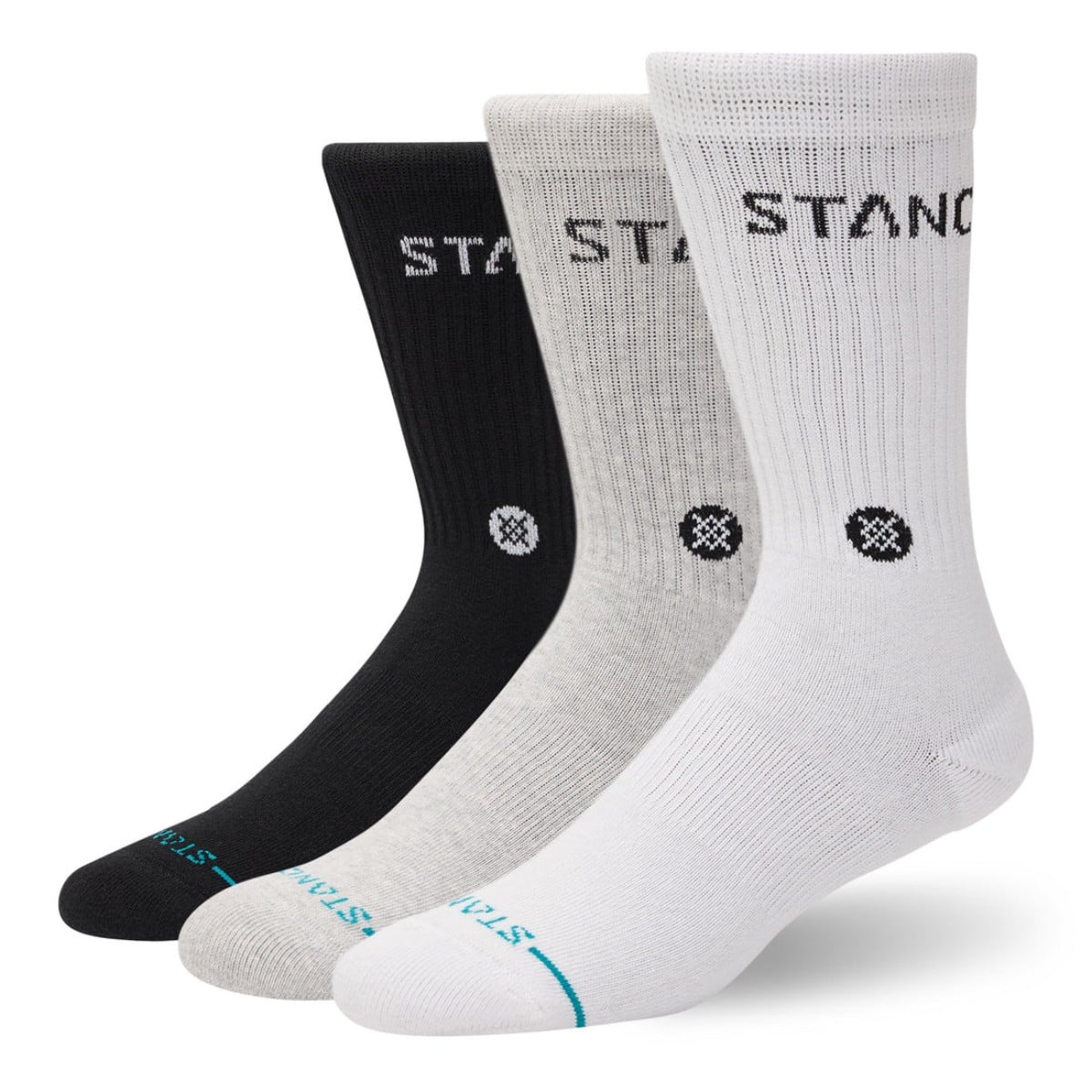 STANCE SOCKS ORIGIN 3 PACK CREW MULTICOLOR - 1