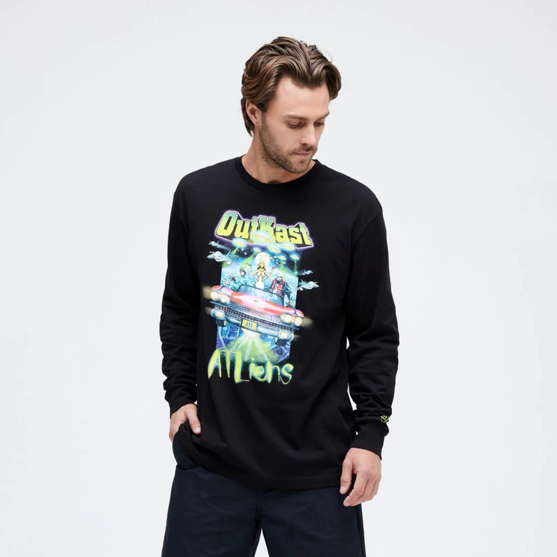 POLERA STANCE LS OUTKAST ALIENS BLACK - 1